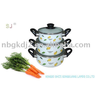 3 PCS Enamel Cookware Set